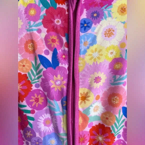 Little Sleepies Rainbow Blooms Zippy Pajamas Size 12-18M GUC - Picture 4 of 8